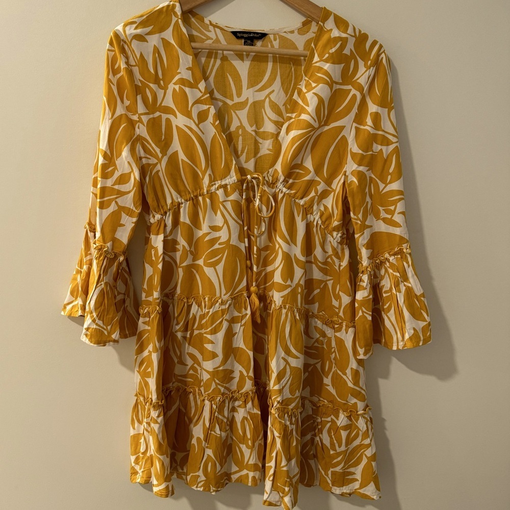 Spiaggia Dolce Floral Boho Dress Beach Vacation Swimwear Cover Up